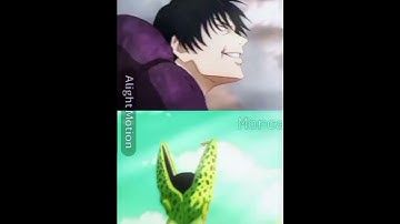 Gojo Satoru x Gohan ssj2 reference ☠️💀 #gojo #gohan #dbs #jjk #skulledit #shorts