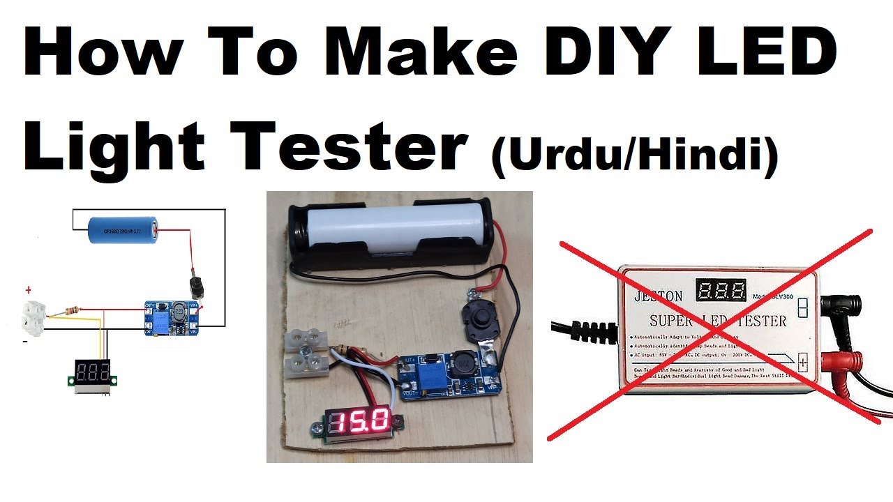 bånd defekt Bevis How to make led light tester DIY (Urdu/Hindi) - YouTube