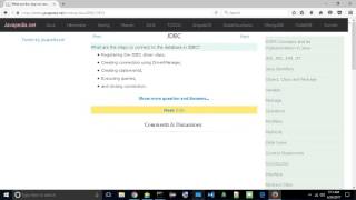 What are the steps to connect to the database in JDBC | javapedia.net
