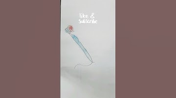Toothbrush 🪥 easy drawing 😬 simple drawing #ytshorts #drawing #lineart #art #toothbrush