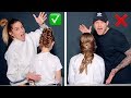 6 HAIRSTYLE HACKS MOM VS DAD