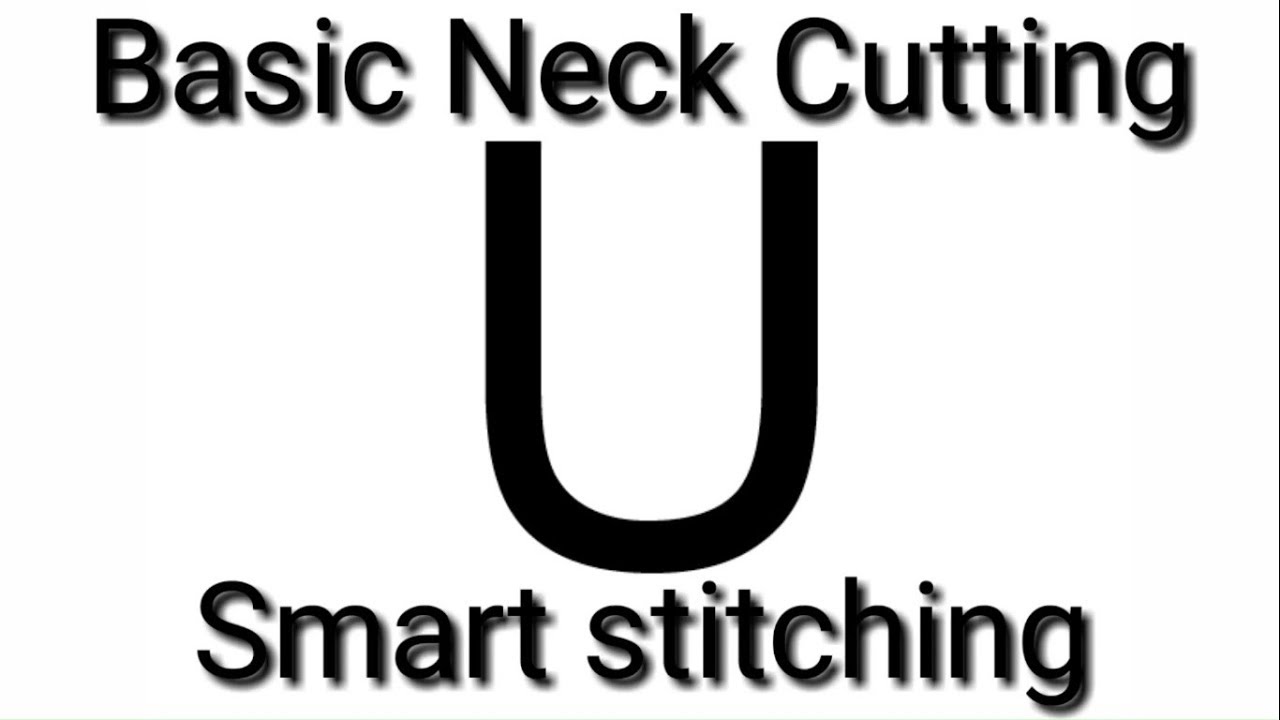 Ladies tailoring Neck cutting basic U shape l front and back neck l Smart  Stitching