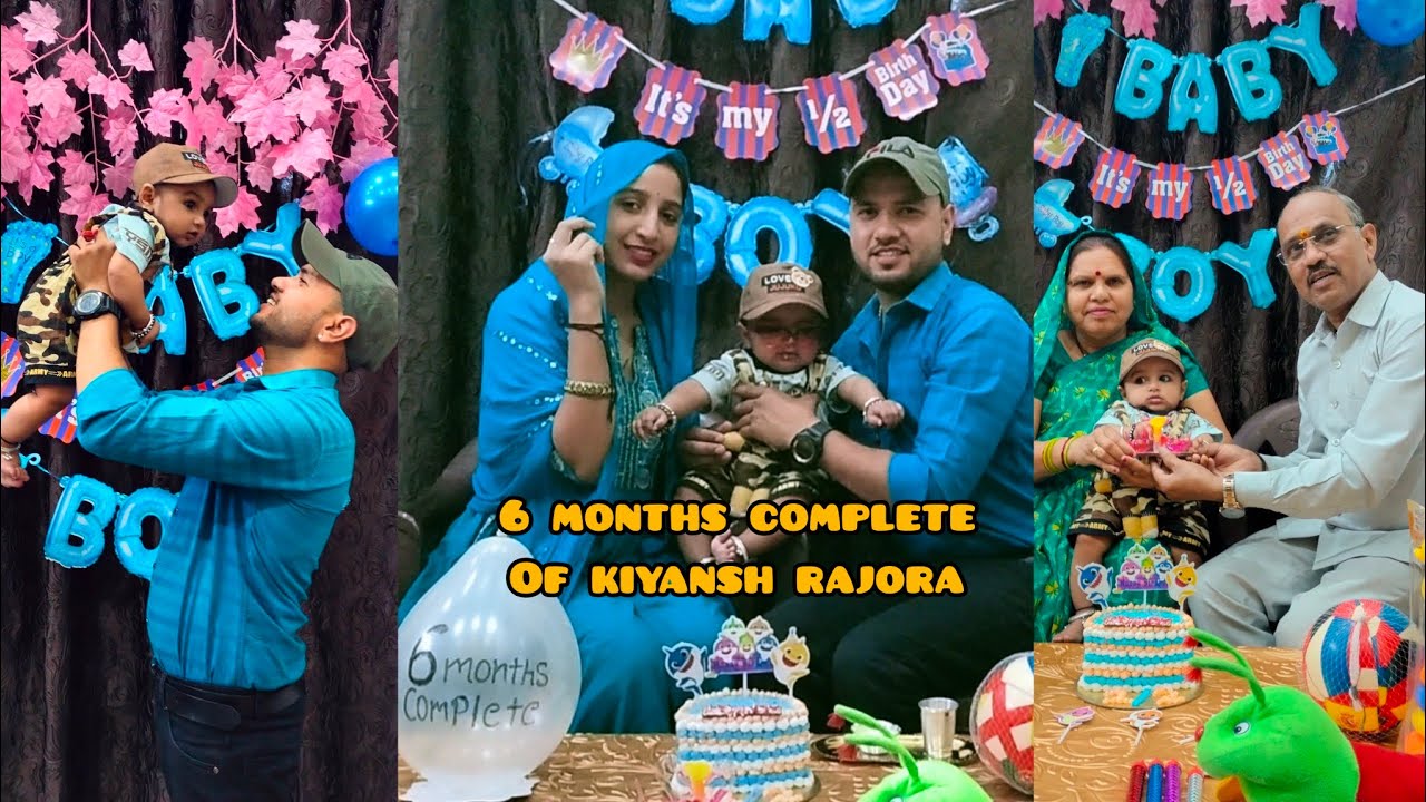 Kajor Rajora six months complete of kiyansh rajora 🧿👌 family love and entertainment ...