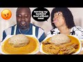 Serving My Husband  Food  Without Meat *Prank Gone Wrong 😢Asmr Peanut Soup and Fufu Mukbang