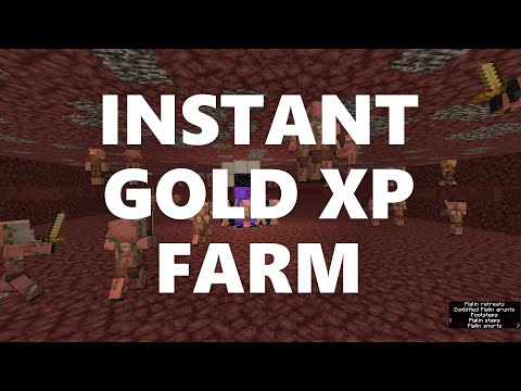 Minecraft Elegance: Instant Gold XP Farm, 360 gold blocks/hour (Java 1.13*-1.19)