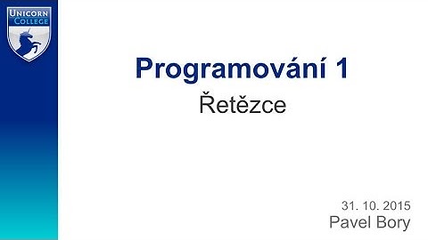 Řetězce - Programování 1