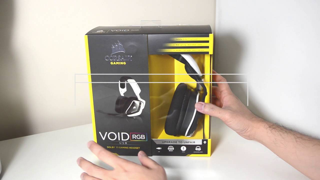 CORSAIR VOID USB Gaming Headset Unboxing Video - YouTube