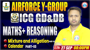 Airforce Y Group Classes 2024 | ICG GD DB Maths Practice Set  | ICG GD DB Reasoning By Rakesh Sir