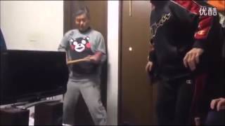 Furious Japanese Father Destroys Ps4 Office Space Version