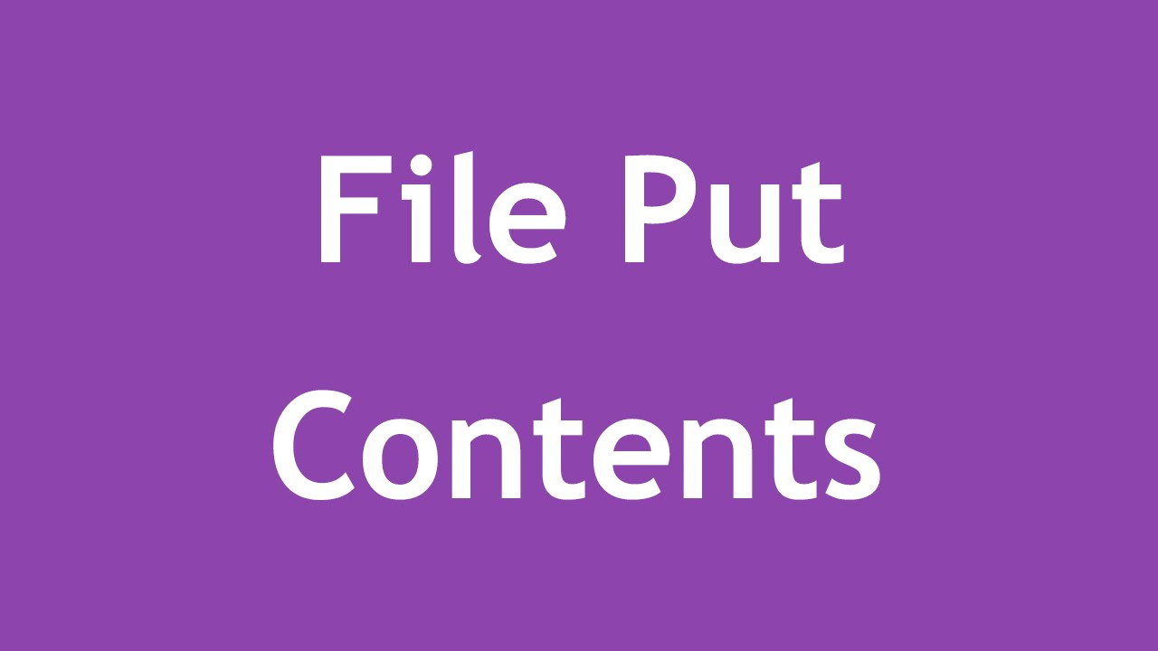 file_get_contents คือ  2022  [ Learn PHP 5 In Arabic ] #68 - File System - File Put Contents