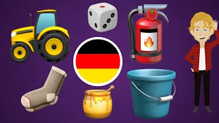 Learn German | 100 German Words with Pictures & Emoji | A1, A2 Vocabulary with Translation