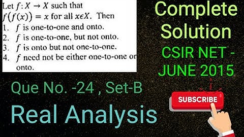 🔴CSIR NET JUNE 2015 Q. No. 24 (set B) | Real Analysis