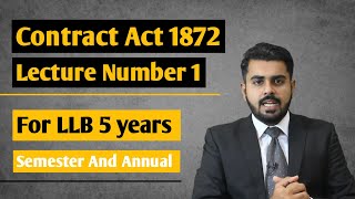 Contract Act lecture No 1 || What is Contract || Agreement and Contract Difference || Law Students