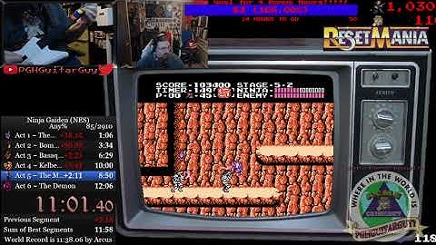 (NES) Ninja Gaiden (Played with Guitar Hero Controller) 18m28s.