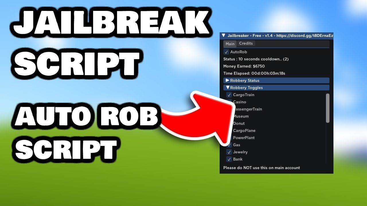 NEW] Jailbreak Script, Auto Rob, Auto Arrest