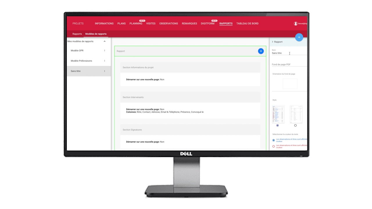 Créer un modèle de rapport