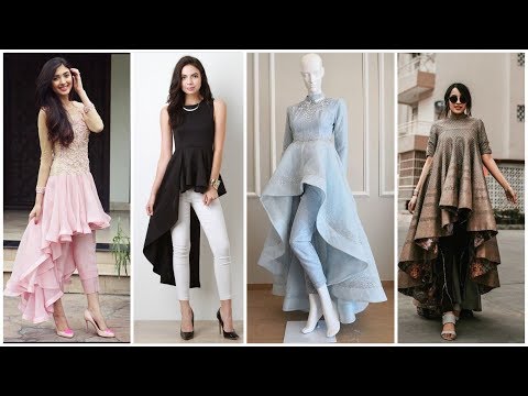 Long tail frock designs  Party wear tail cut frock designs  Up down Low  high Tail cut kurti  YouTube