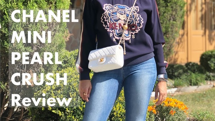 What's In My Bag 2022  Chanel Mini Flap Pearl Crush Review 