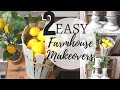 EASY FARMHOUSE DECOR DIYS🌻THRIFT STORE MAKEOVER🌻REPURPOSED DOLLAR TREE DIY