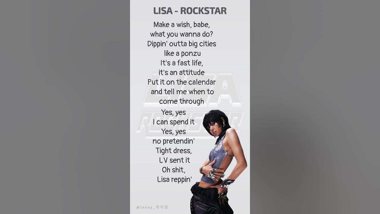 Lisa Rockstar Rap Lyrics | #lisa #rockstar #lyrics