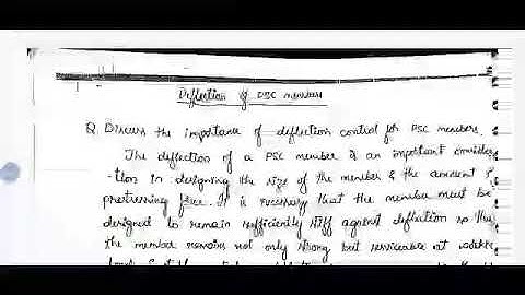 Deflection of PSC members