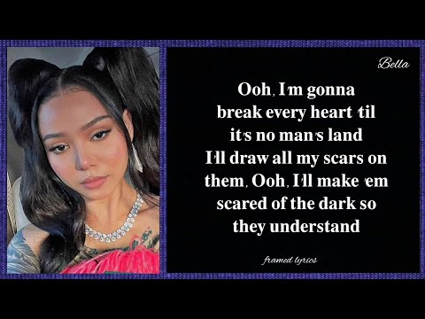 Bella Poarch - No Man's Land feat. Grimes Lyrics (Framed)
