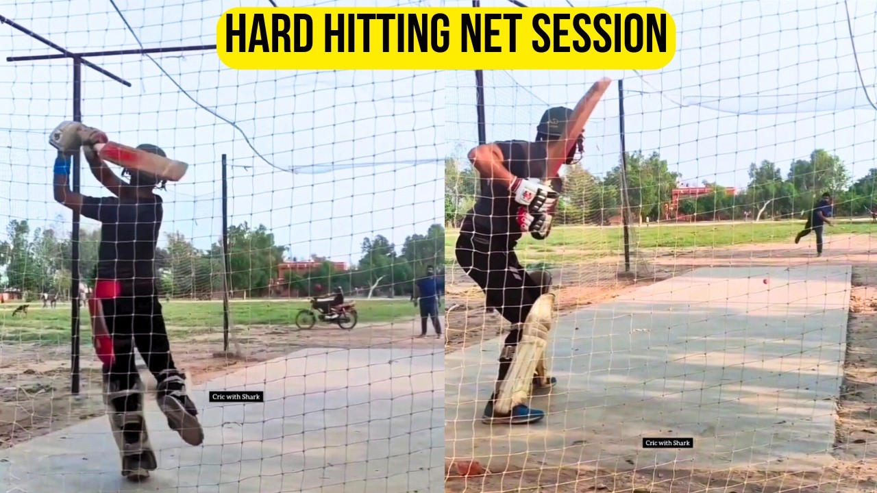 Hard Hitting in Nets — Cricket Batting Practice | Net Session with ...