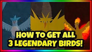 How To CATCH All 3 Legendary Birds In POKEMON BRICK BRONZE