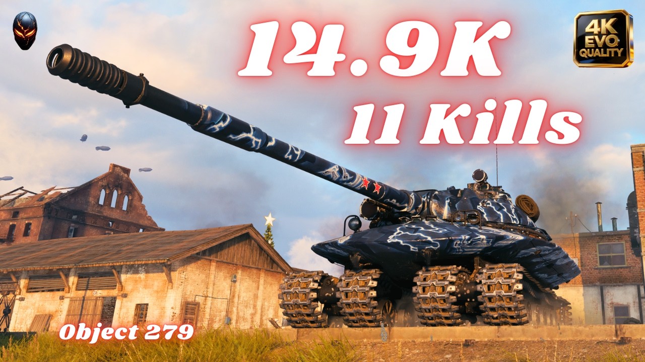 Object 279  14.9K Damage 11 Kills & 13.3K 10 Kills World of Tanks #wot