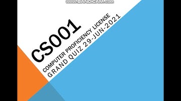 Cs001 Computer Proficiency License Grand Quiz in Urdu/Hindi