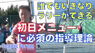 学校の授業やスクール初日のメニューに最適｜初心者も上級者も確認しておきたいグランドストロークの基礎基本（講師：神谷勝則　第20回テニスフォーラムより）