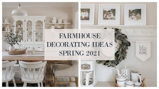 KITCHEN AND DINING ROOM SPRING DECORATE WITH ME 2021 | FARMHOUSE DECORATING IDEAS | HOUSE + HOLM