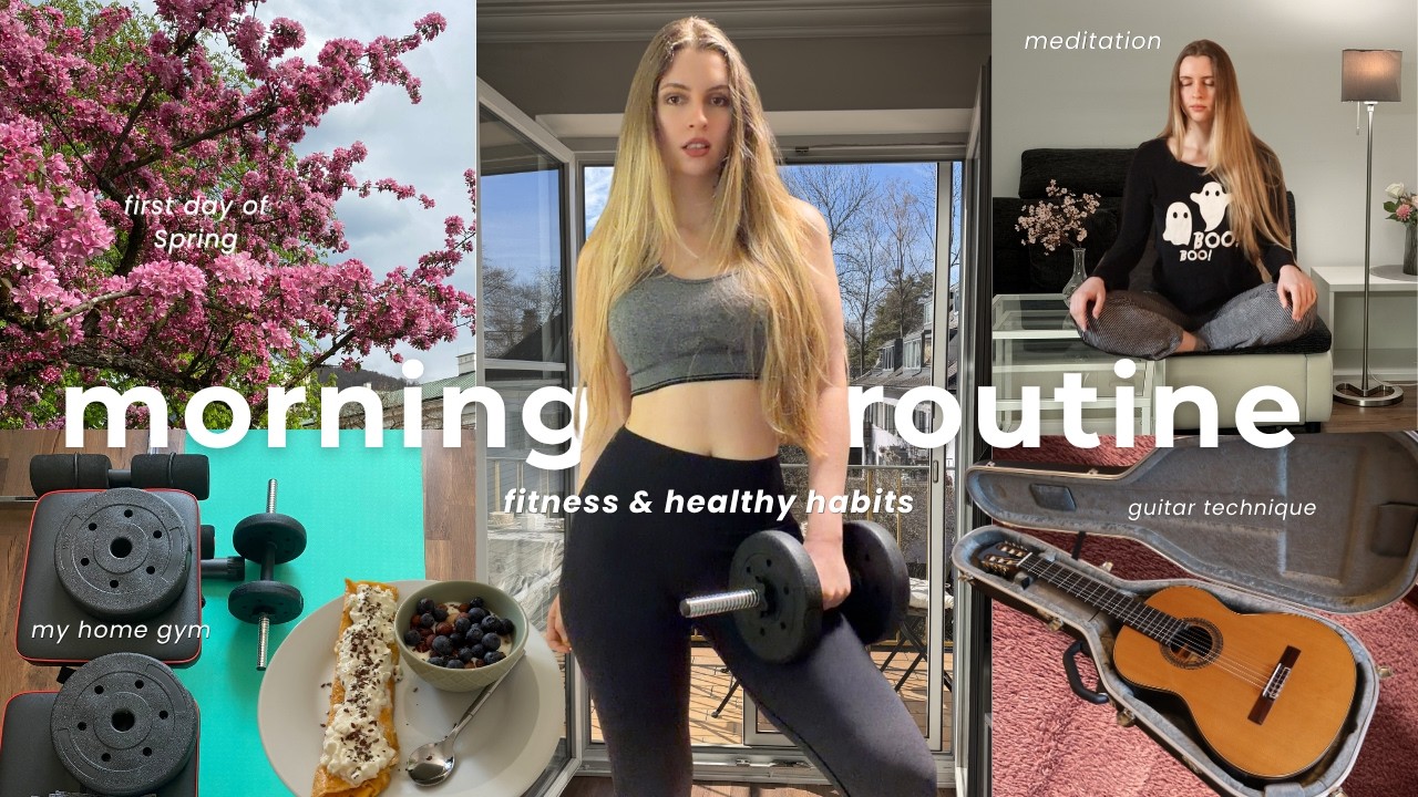 MY *realistic* MORNING ROUTINE| 1st day of Spring, fitness challenge ...