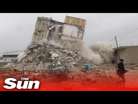 Buildings collapse in Syria as 7.8 magnitude earthquake destroys homes