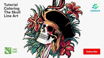 Tutorial Membuat Ilustrasi Corel Draw X7 #2 Mewarnai Tengkorak - #GA Bazzier Graphik