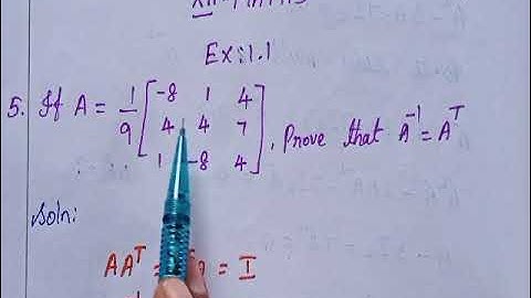 12th Maths 1. Applications of Matrices and Determinants Exercise 1.1 Question no.5