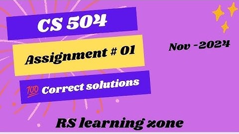 Cs504 Assignment 1 solution 2024 |virtual university |assignment correct solution