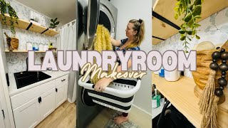 Transform my DISASTER Laundry Room with me Laundry Room makeover DIY Budget Friendly Makeover