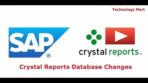 Database Changes in SAP Crystal Reporting