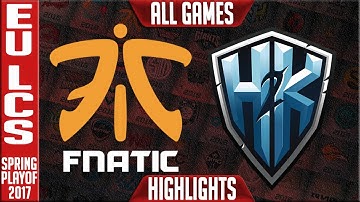 Fnatic vs H2k All Games Highlights - EU LCS Summer Playoffs 2017 - FNC vs H2k All Games