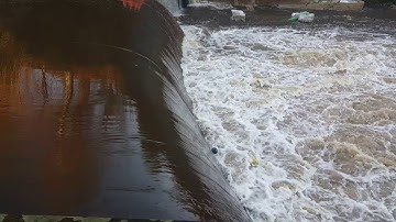 Why weirs are dangerous - watch the footballs