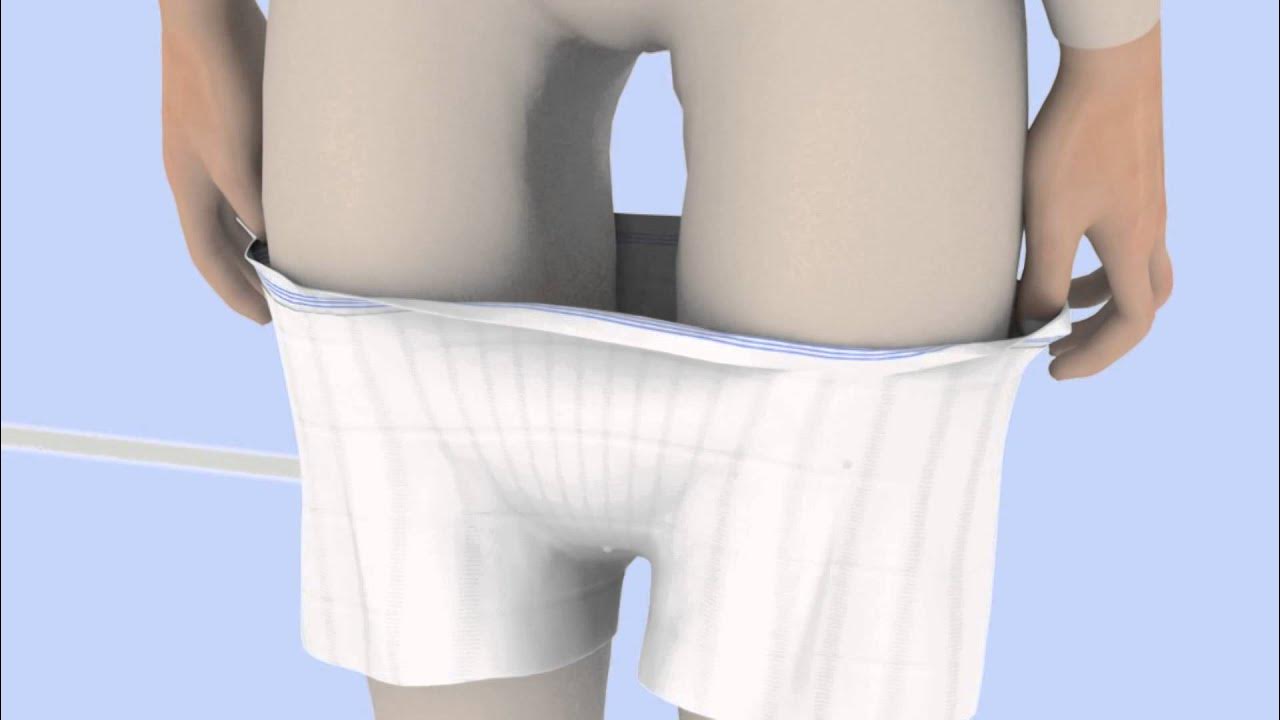 Allanda iD Expert Form Incontinence Pads Fitting Guide, User Standing