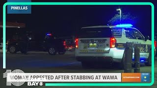 Woman arrested after stabbing at Wawa