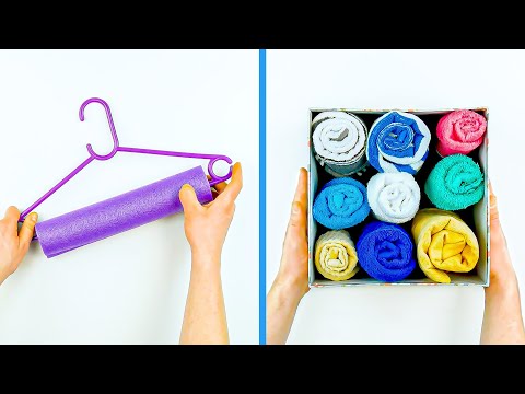 Vidéo: Comment plier proprement les choses dans le placard : conseils utiles. Cintres pour vêtements. Ordre des choses dans le placard