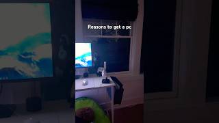 Reasons to get a pc! #monitor # #gamingsetup #desksetup #gaming  #backgroundsetup #funny #pc
