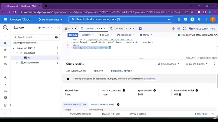 How to create new dataset in Google BigQuery Console
