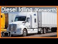 ►10 Hours of Diesel Truck Idling: White Kenworth, semi truck sounds, engine sounds ASMR