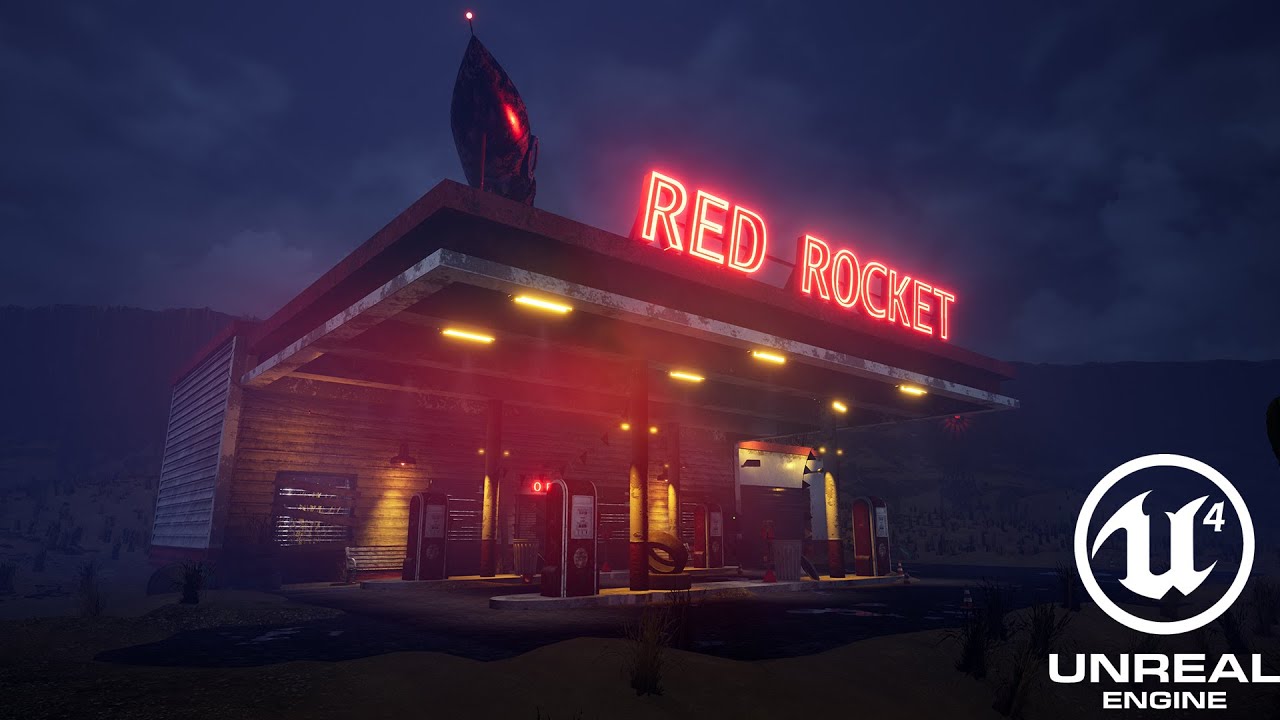 Fallout 4 red rocket gas station in the middle of the glowing sea фото 63