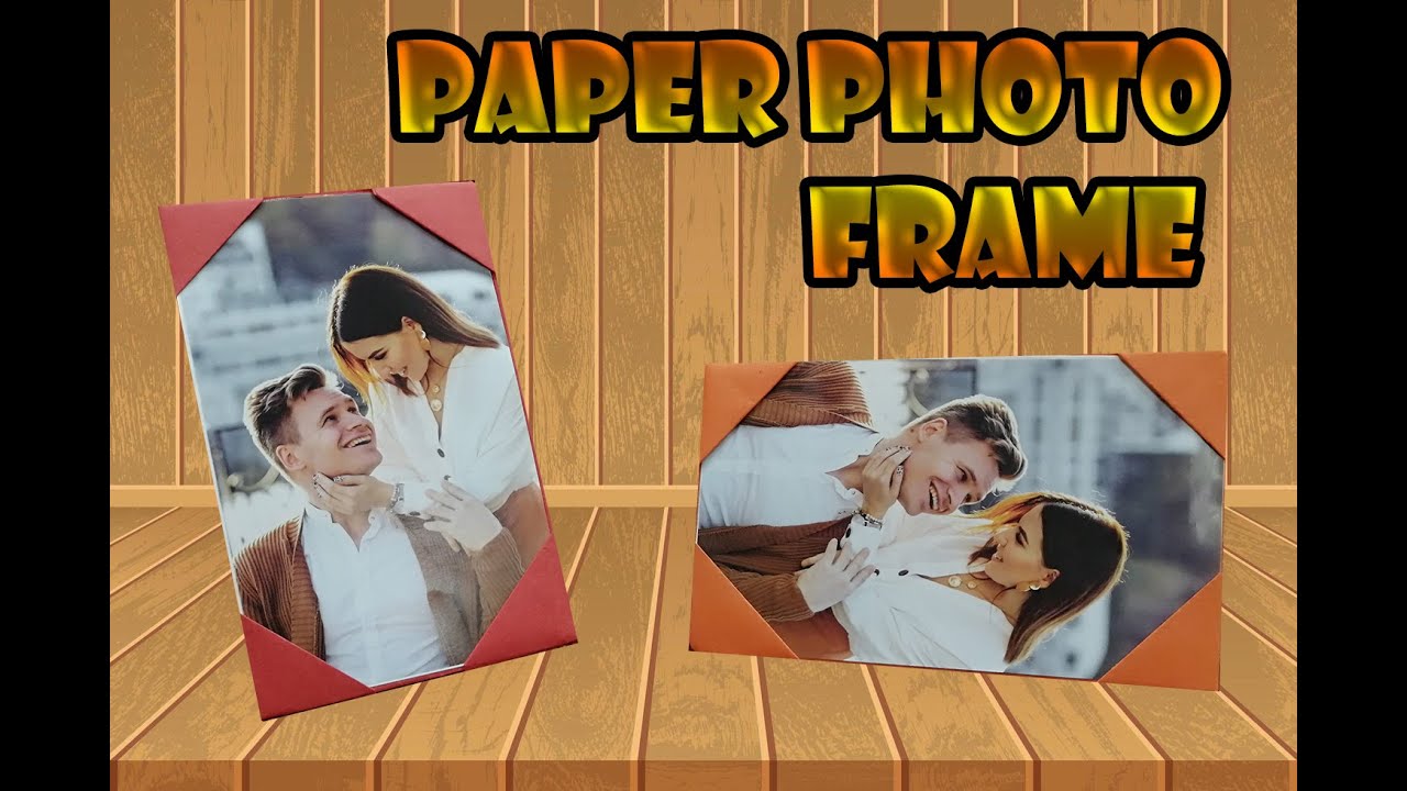 How to make a paper photo frame// origami photo frame // paper photo frame // easy paper photo frame