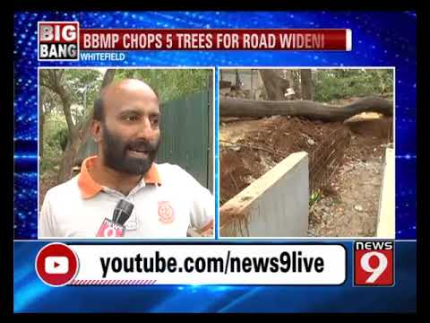 BBMP chops 5 trees for road widening – News9